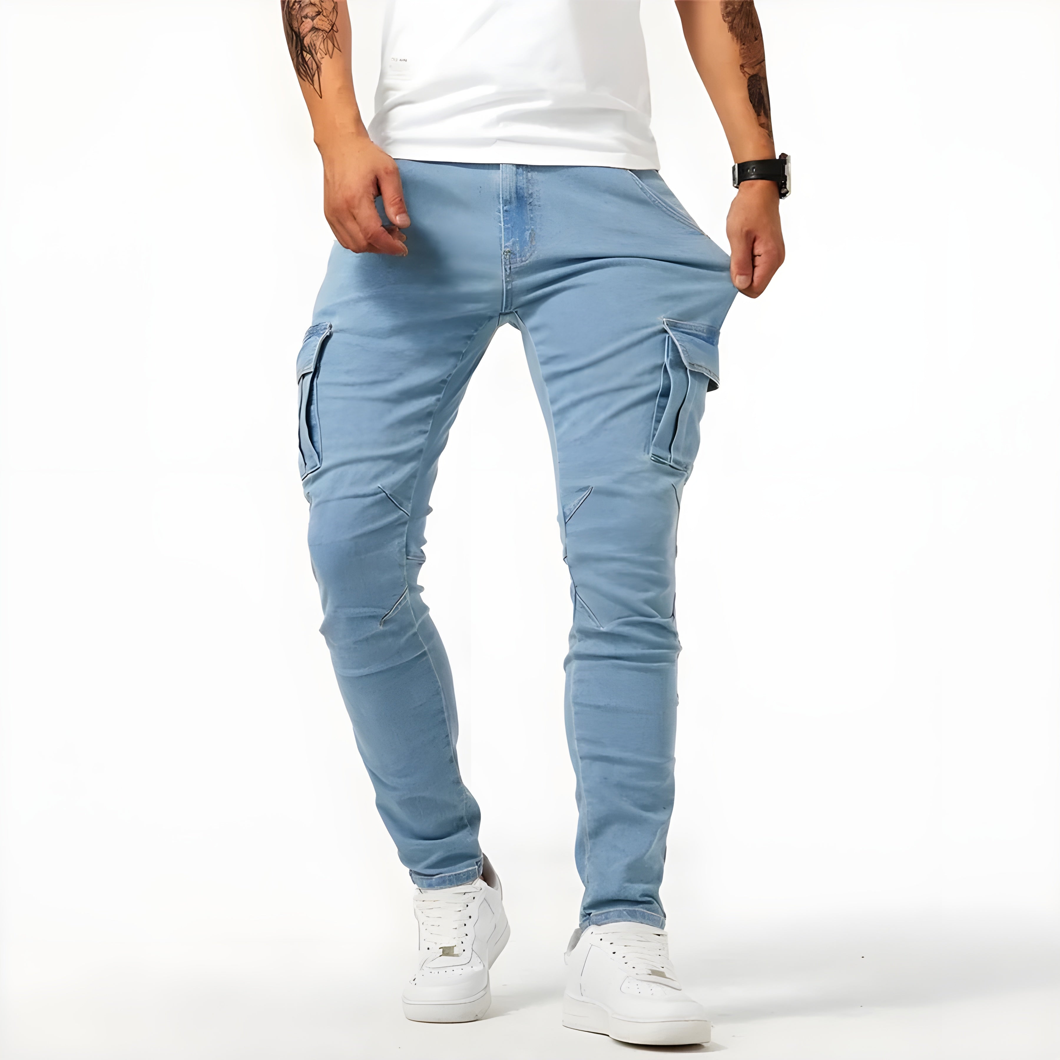 Samuel | Cargo-Hosen aus Stretch-Denim