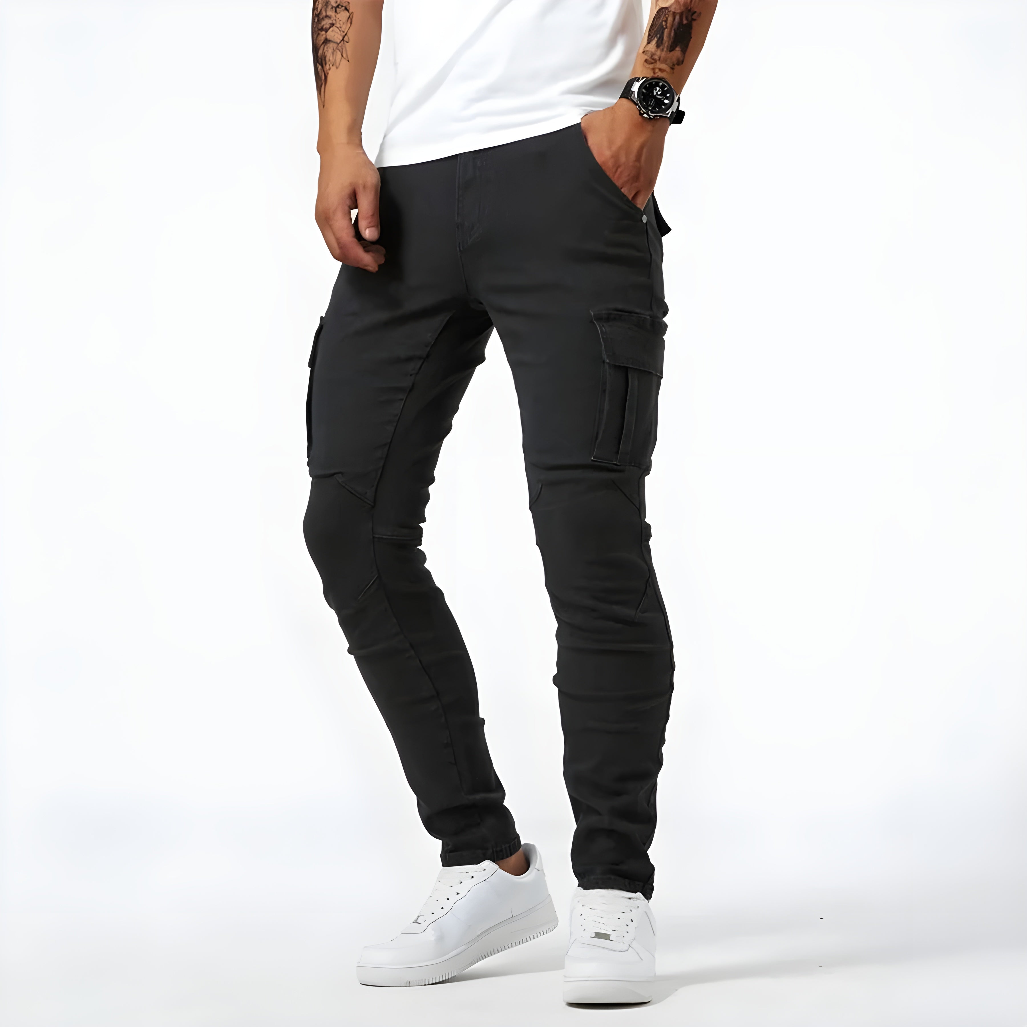 Samuel | Cargo-Hosen aus Stretch-Denim