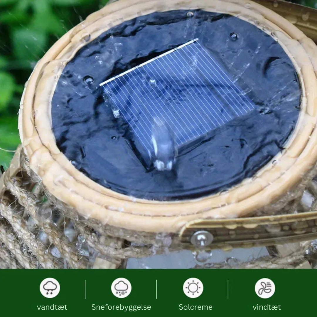 SolarGlow – Rattan-Außenlaterne