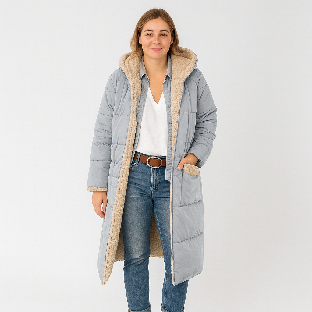 Jackie | Langer Puffer-Trenchcoat