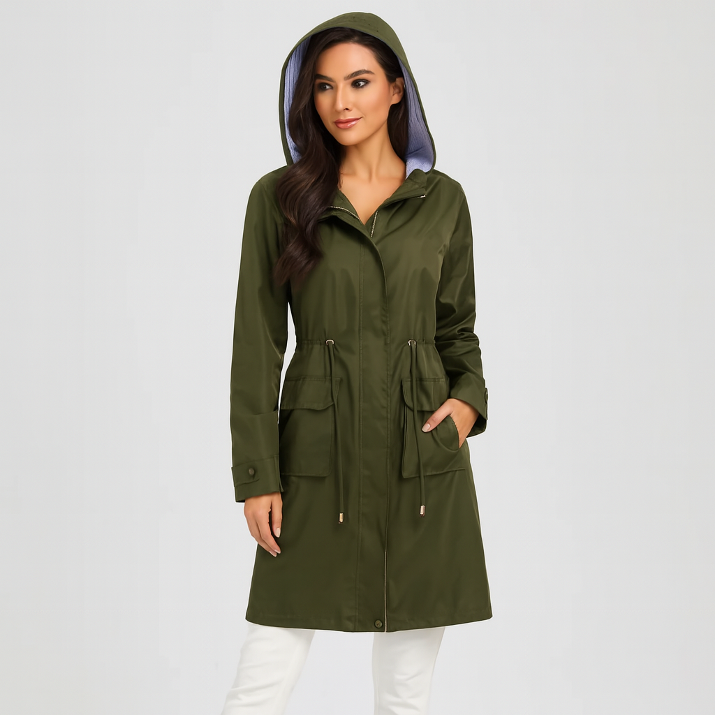 Jenna | Wasserdichter Trenchcoat mit Kapuze