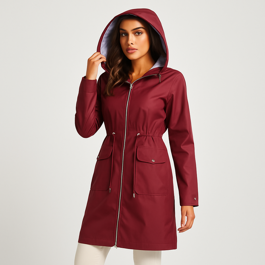 Jenna | Wasserdichter Trenchcoat mit Kapuze