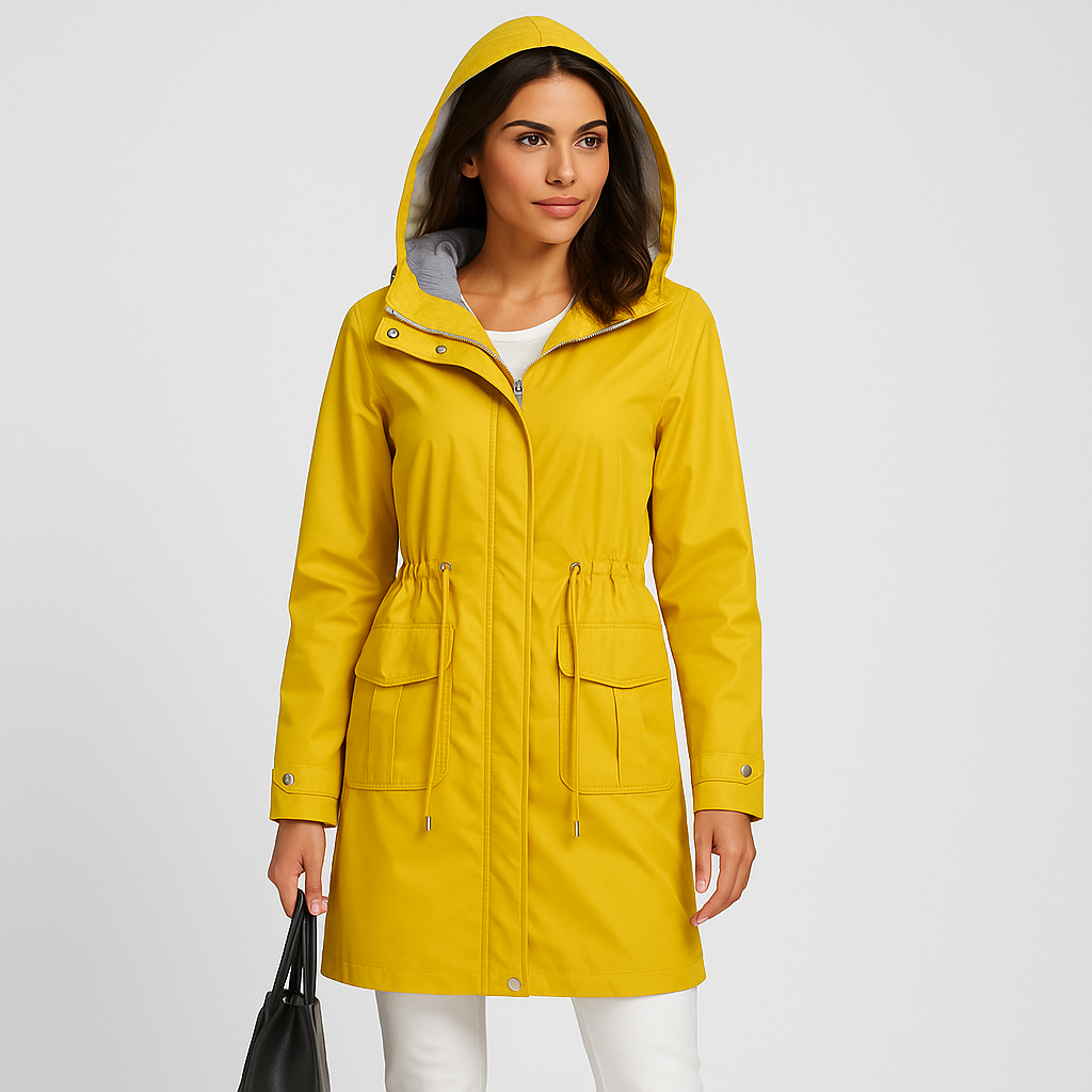 Jenna | Wasserdichter Trenchcoat mit Kapuze