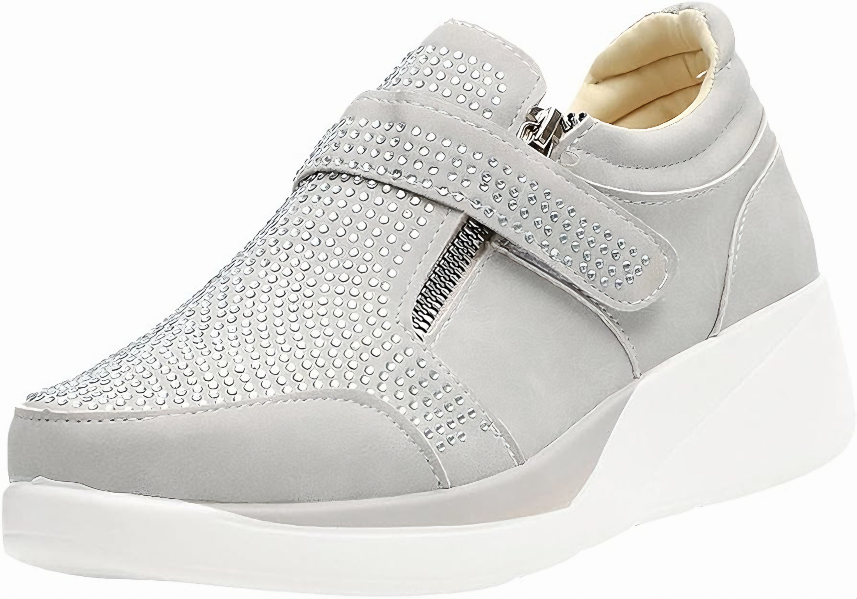 Shane Atmungsaktive Strass Reißverschluss Schuhe