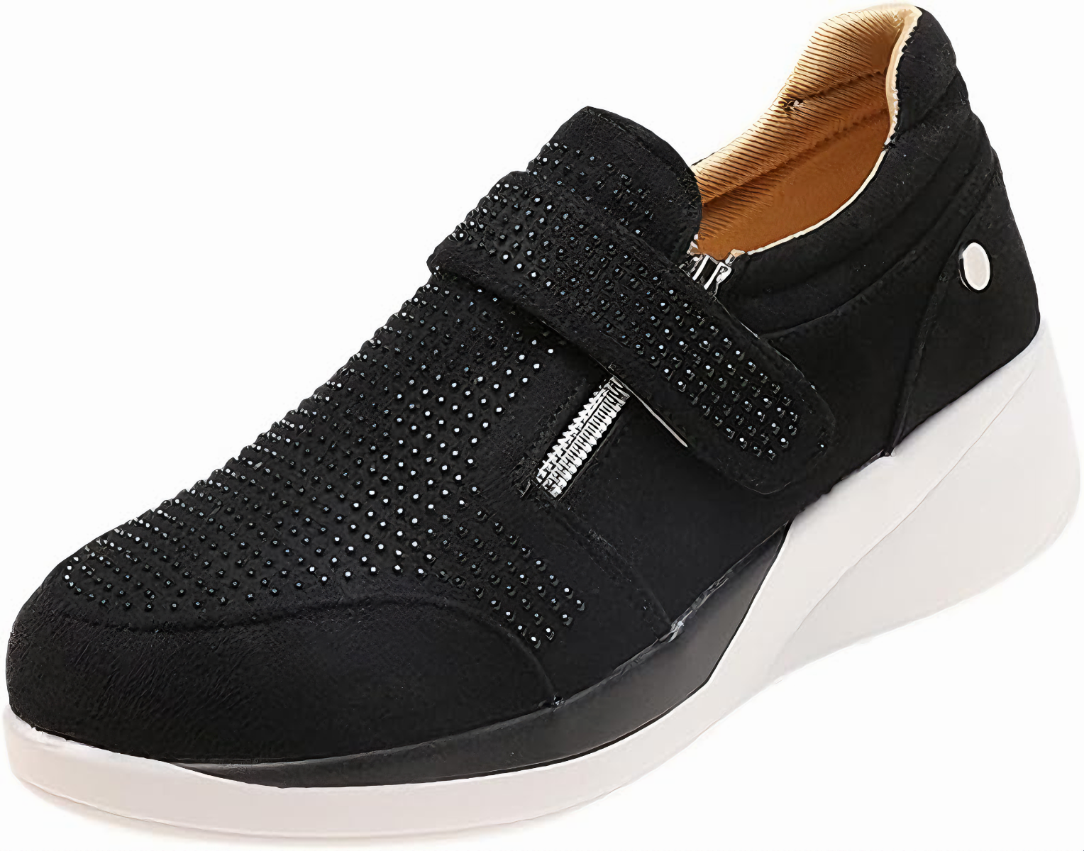 Shane Atmungsaktive Strass Reißverschluss Schuhe