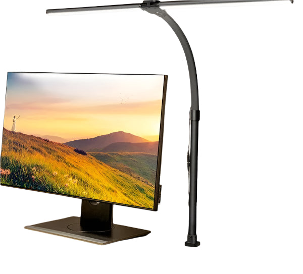FlexiGlow LED-Schreibtischlampe mit doppellem Kopf