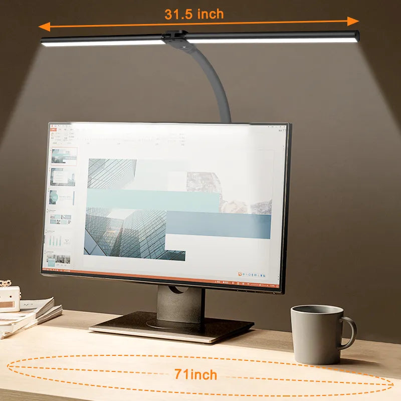 FlexiGlow LED-Schreibtischlampe mit doppellem Kopf