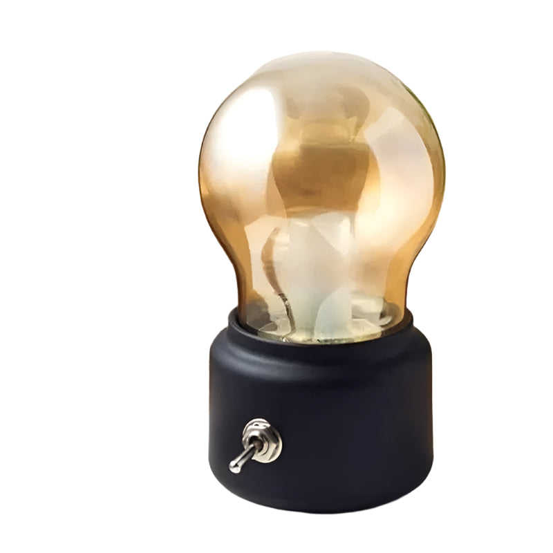 VintageGlow Drahtlose Industrielle Nachttischlampe