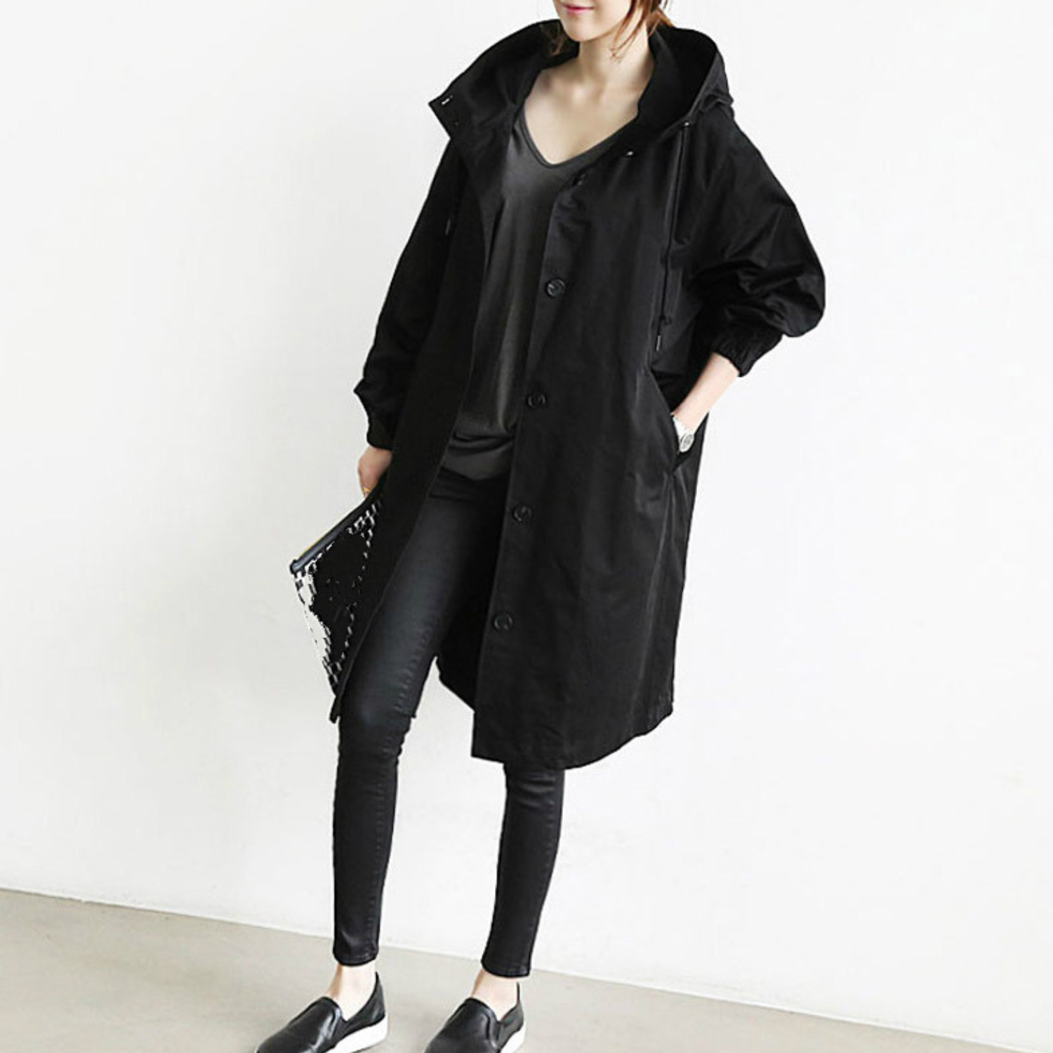 CELINE | Langer Trenchcoat mit Kapuze – Stilvoll & Funktional