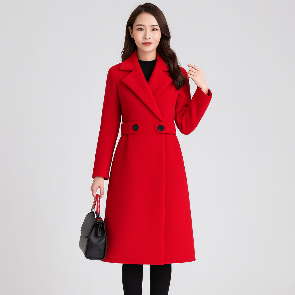 Laura | Eleganter Wintermantel mit Gürtel