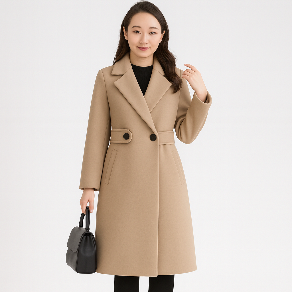 Laura | Eleganter Wintermantel mit Gürtel
