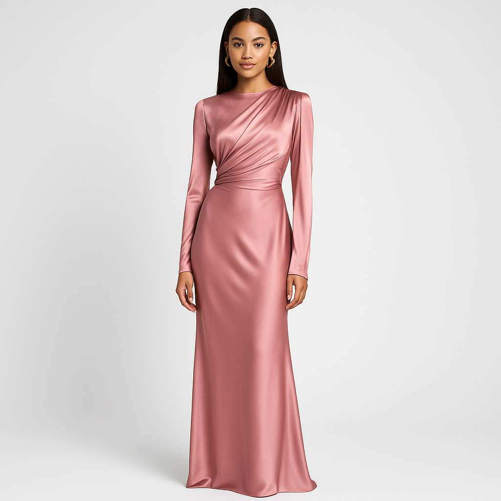 Lovi - Langarm-Maxikleid mit Glockenärmeln