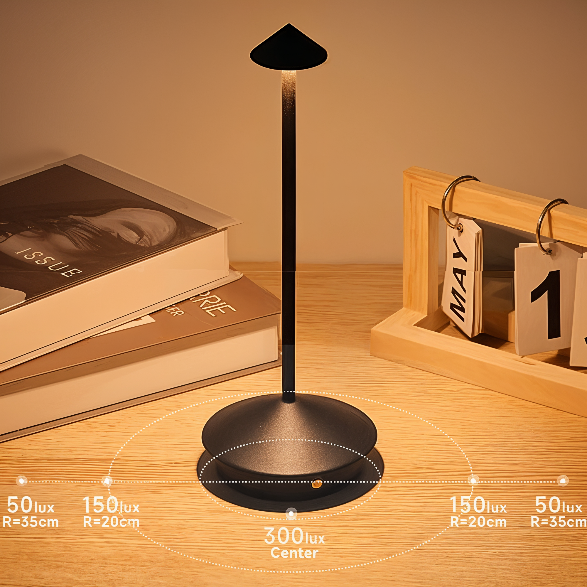 LumiZen | Stilvolle, Wasserdichte & Dimmbarer Kabellose LED-Tischlampe
