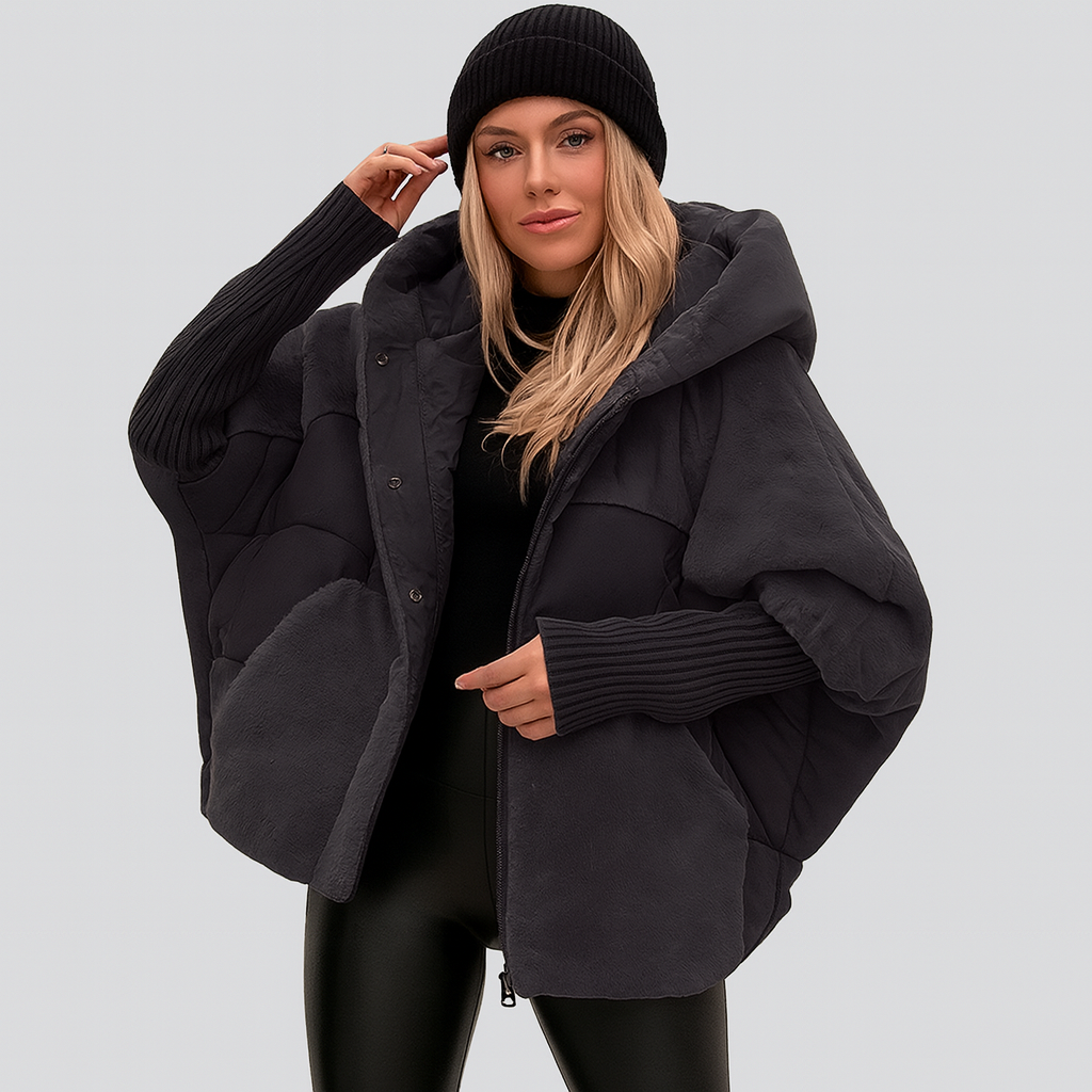 Lunivara | Oversized Steppjacke mit Kapuze