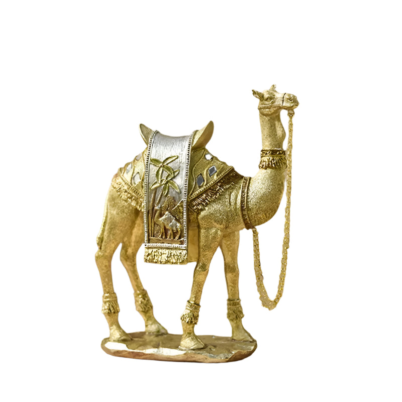 Desert Majesty Kamel Figur – Geschmückter Sattel und elegantes Finish