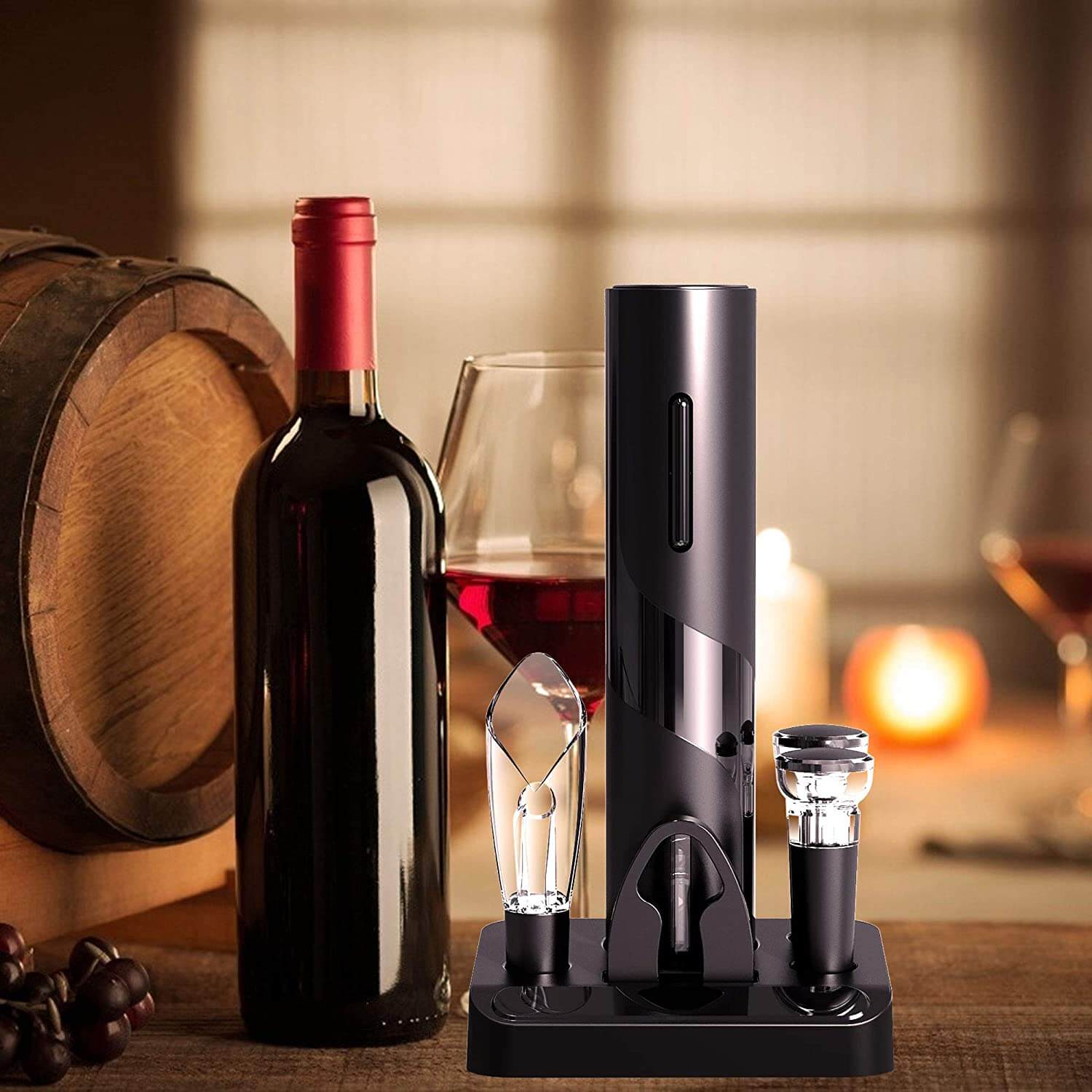 VinoLift Elektrisches Weinöffnerset – Müheloses Korkenziehen
