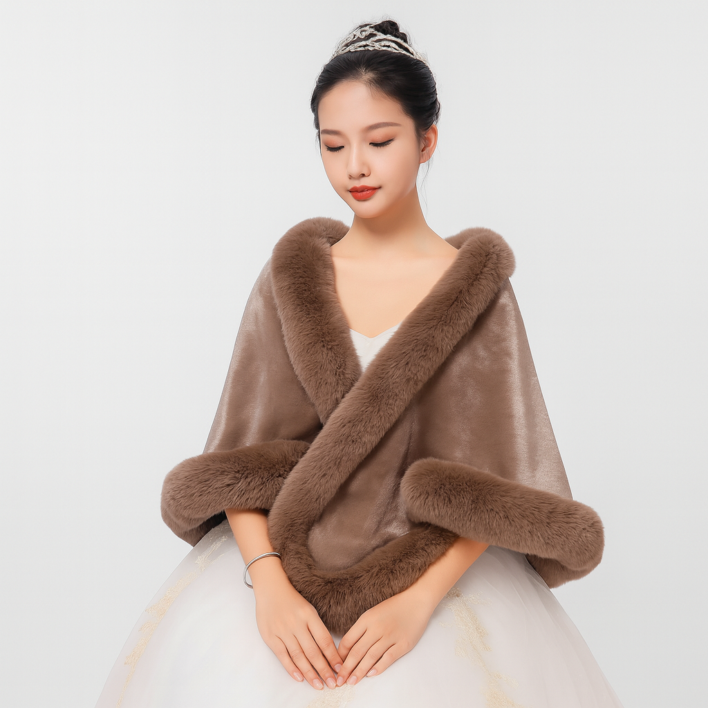 Marcelline | Perlenbesetzter Winter-Quastenumhang