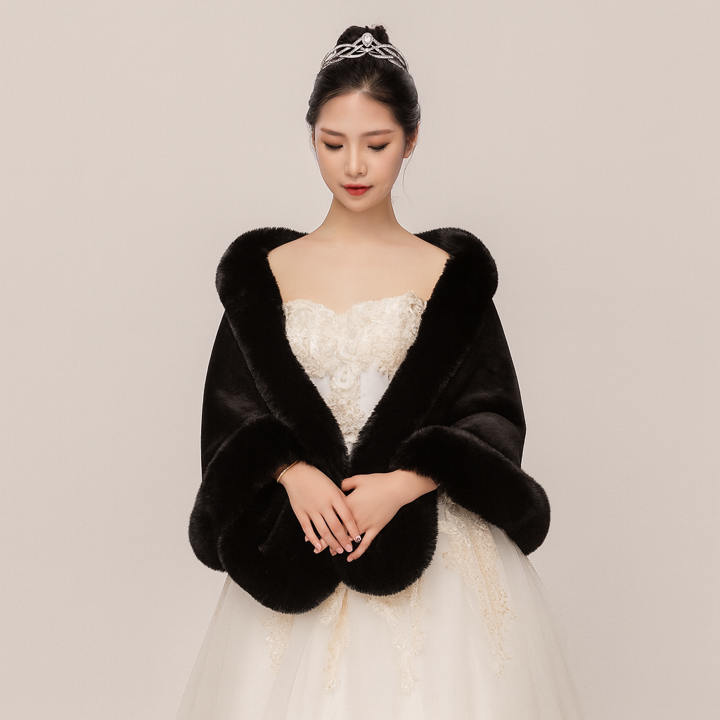 Marcelline | Perlenbesetzter Winter-Quastenumhang