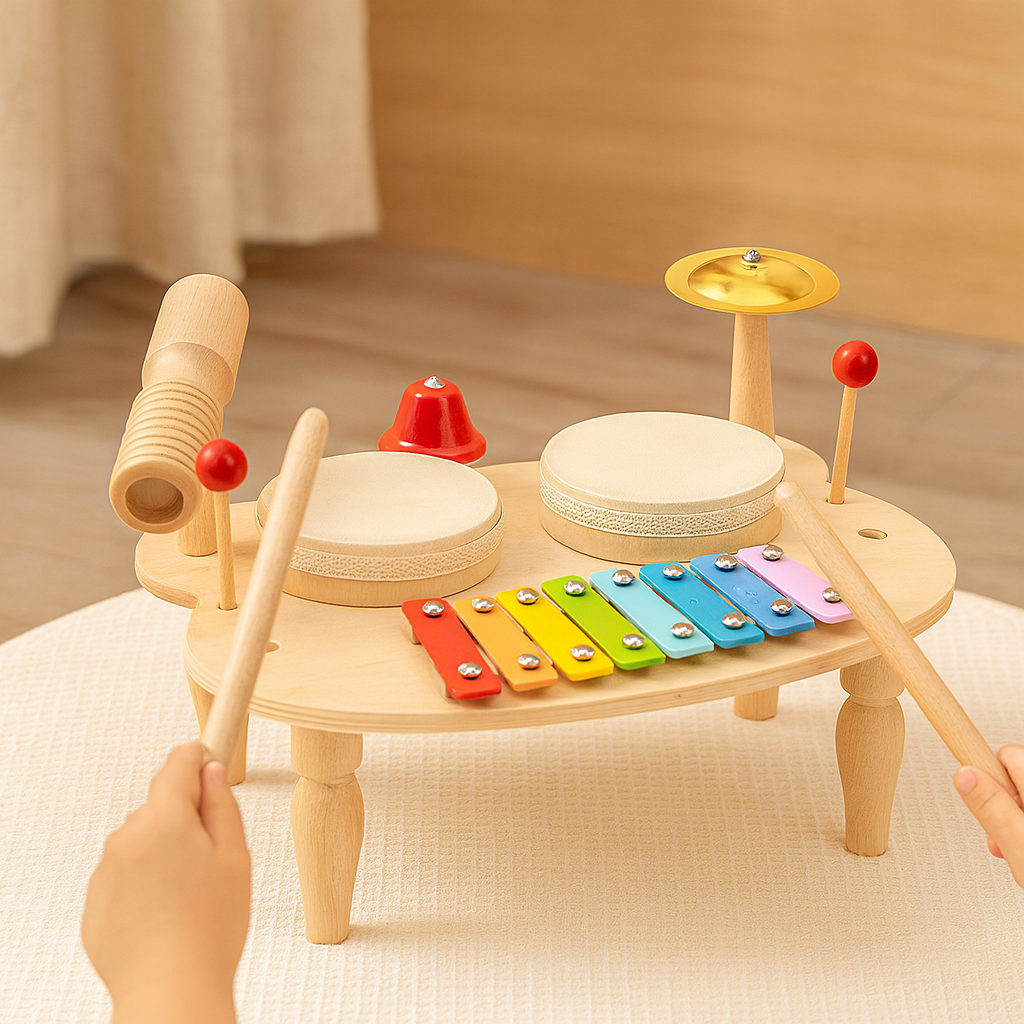 Melodica | Holz-Xylophon und Trommel