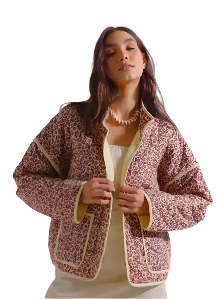 Amor - Bohemian Patchwork gesteppte Jacke für Frauen