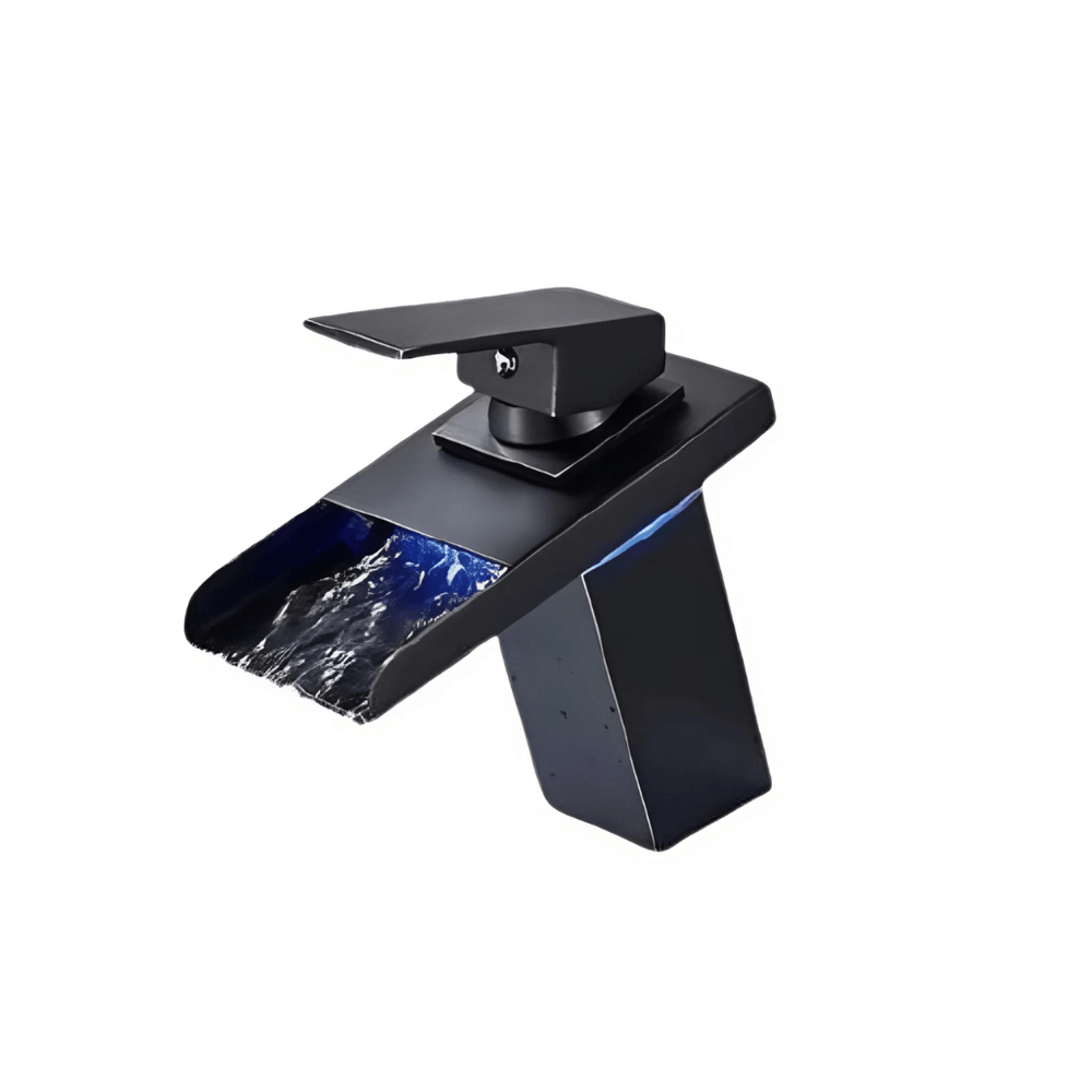 AquaGlow - Waschtisch mit Wasserfallstil und integrierter LED-Beleuchtung