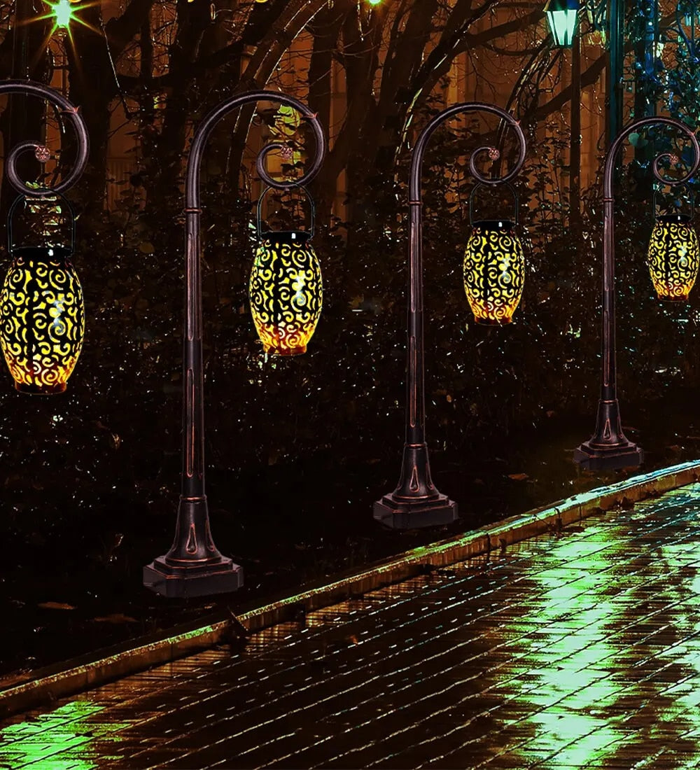SolarLuxe – Elegante Solarlaterne mit Warmem LED-Licht für die Außenbeleuchtung