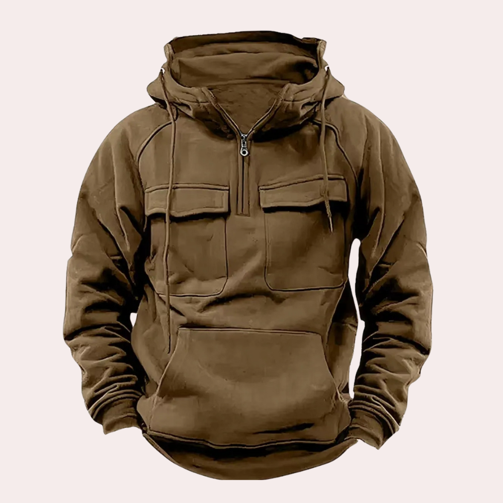 Mikkel Halvzip Hoodie-Jacke für Herren – Eleganter Komfort im Alltag
