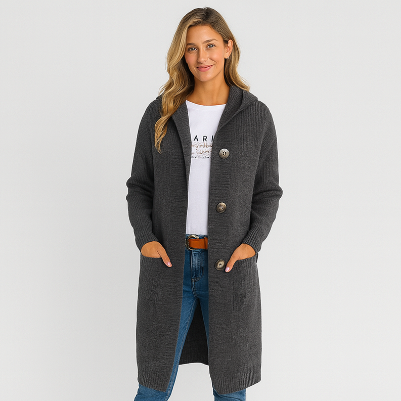 Noelle | Weicher, langer Strickcardigan