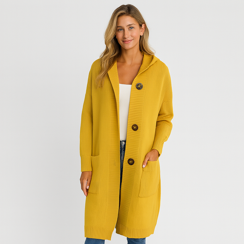 Noelle | Weicher, langer Strickcardigan