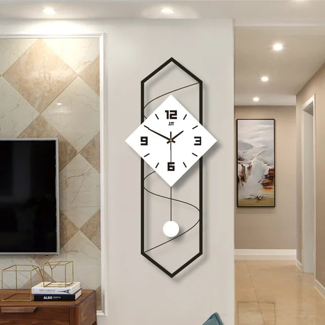 NordicTime 3D Wanduhr – Stilvolles Holzdesign mit elegantem großen Display