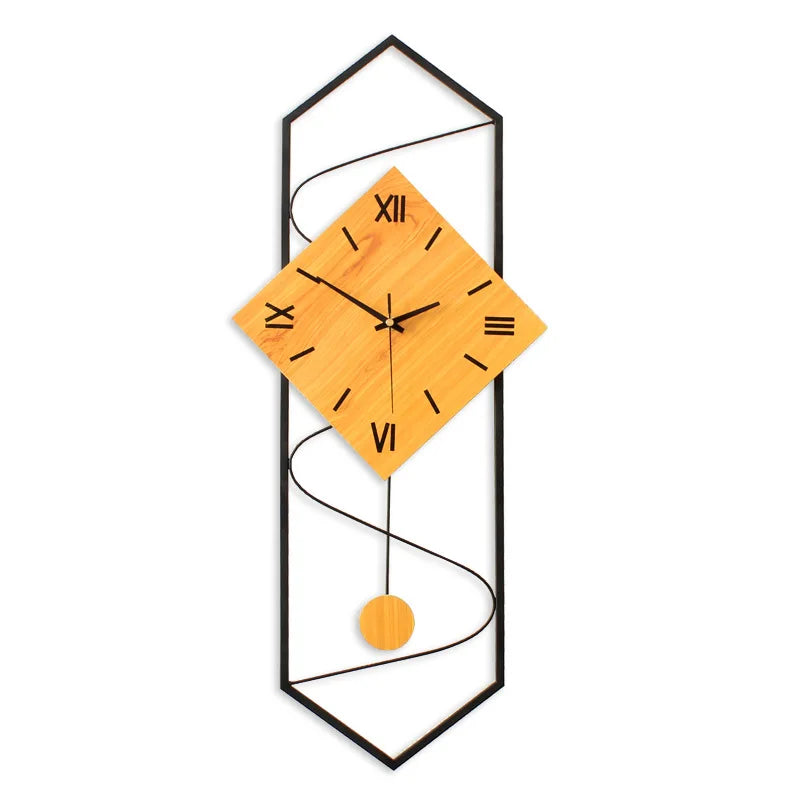 NordicTime 3D Wanduhr – Stilvolles Holzdesign mit elegantem großen Display