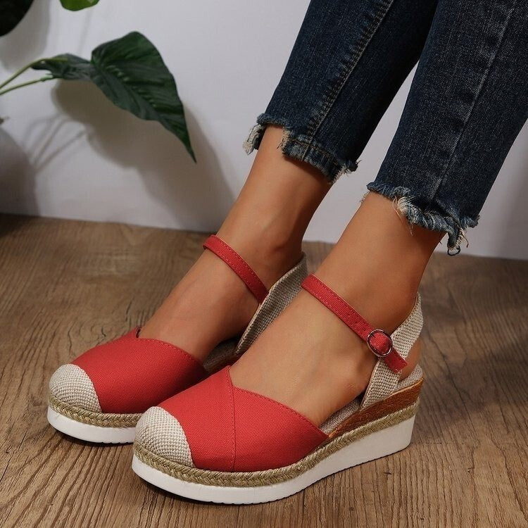 Sara - Schicke und bequeme Ankelsandalette Espadrillekeil