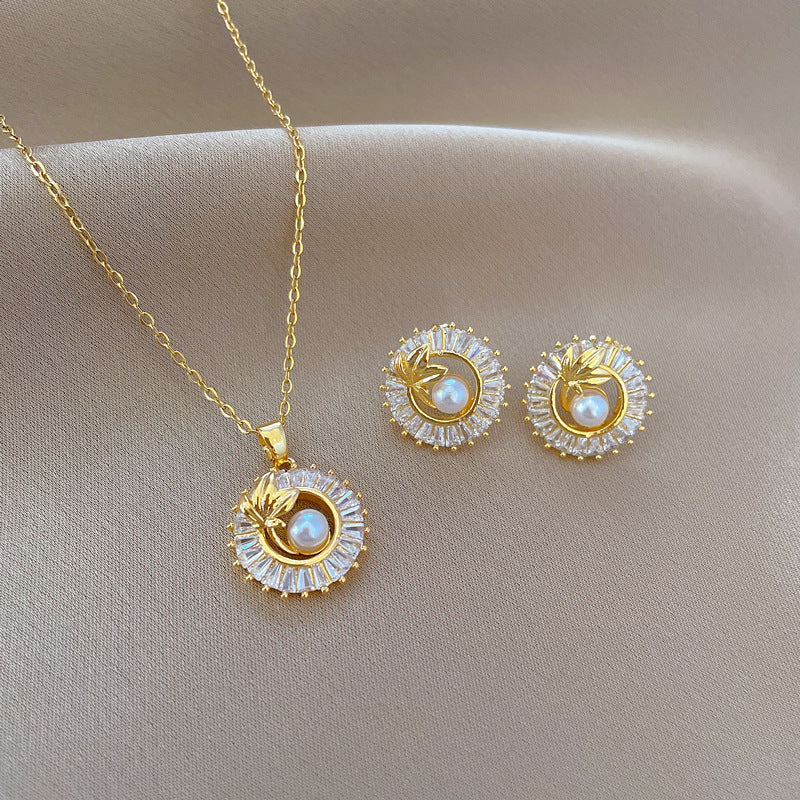 Daisy - Halskette und Ohrringe Perfektes Schmuckset