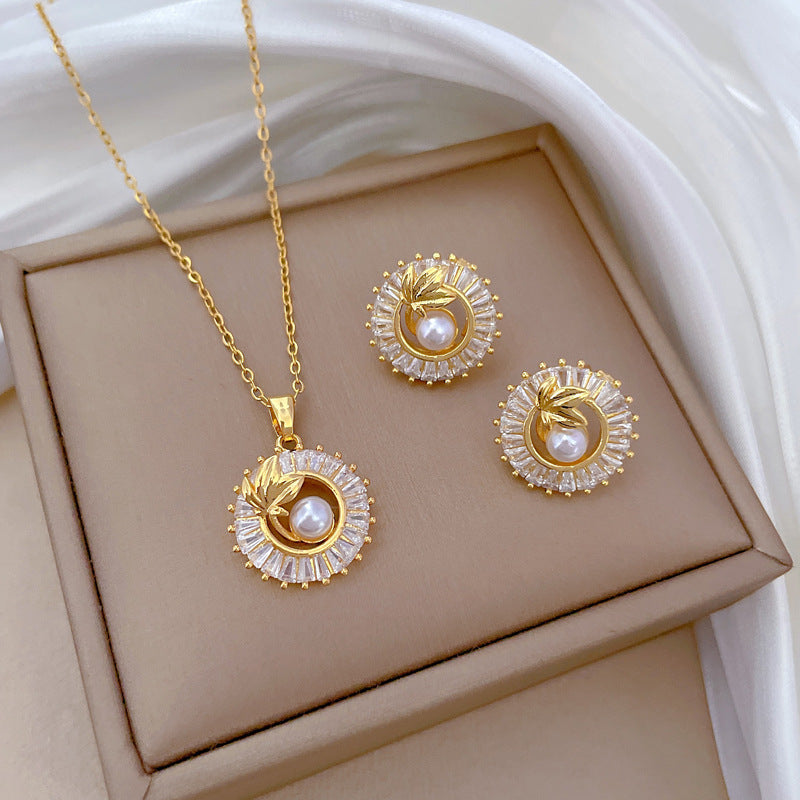 Daisy - Halskette und Ohrringe Perfektes Schmuckset