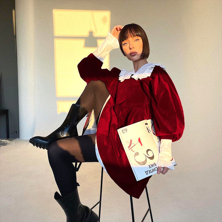 Lolita - Luxuriöses französisches Stil Puppenkragen Modekleid