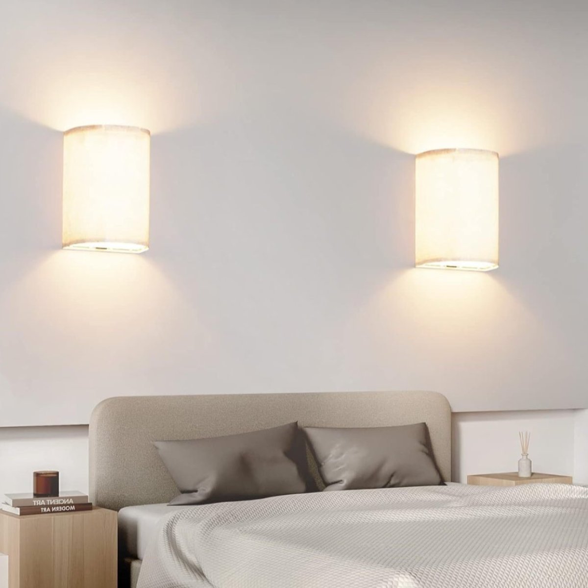 GlowForma - Minimalistische Stoffzylinder Wandleuchten