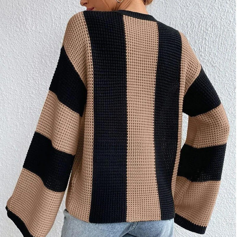 Josefine – Lässiger Pullover mit Streifenmuster und Rundhalsausschnitt