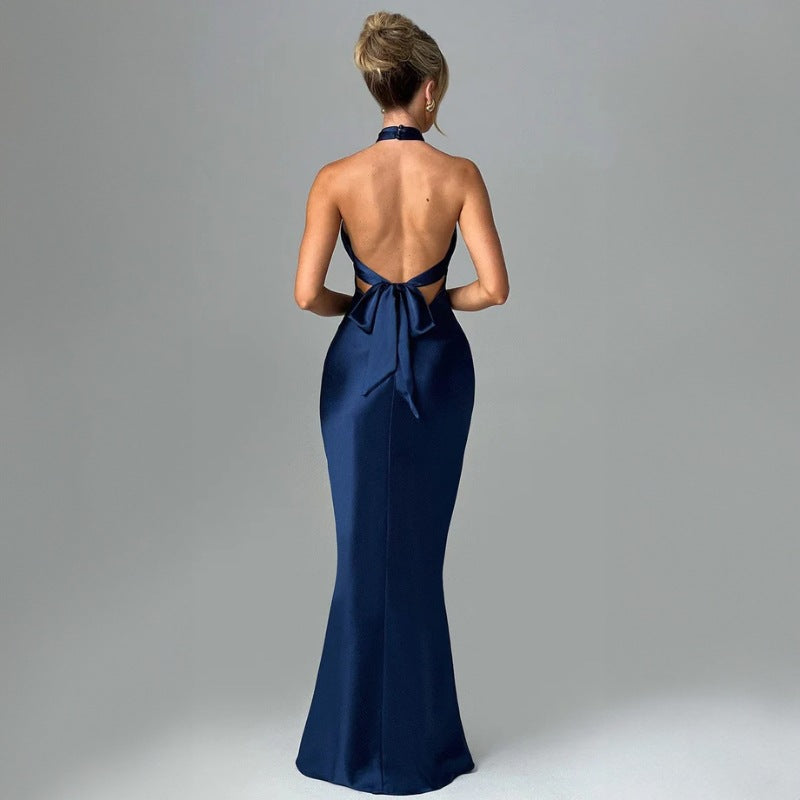 Sophie – Ärmelloses Langkleid mit Offenem Rücken und Kreuzträgern