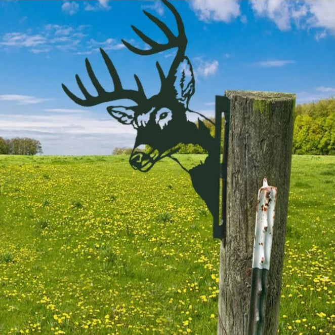 WildPost - Metall-Dyresilhuet-Zaunspitzen
