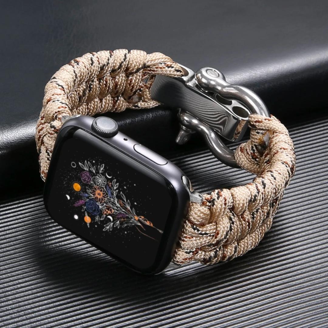 FlexiWrist Paracord Armband für Apple Watch - Robustes & verstellbares Band