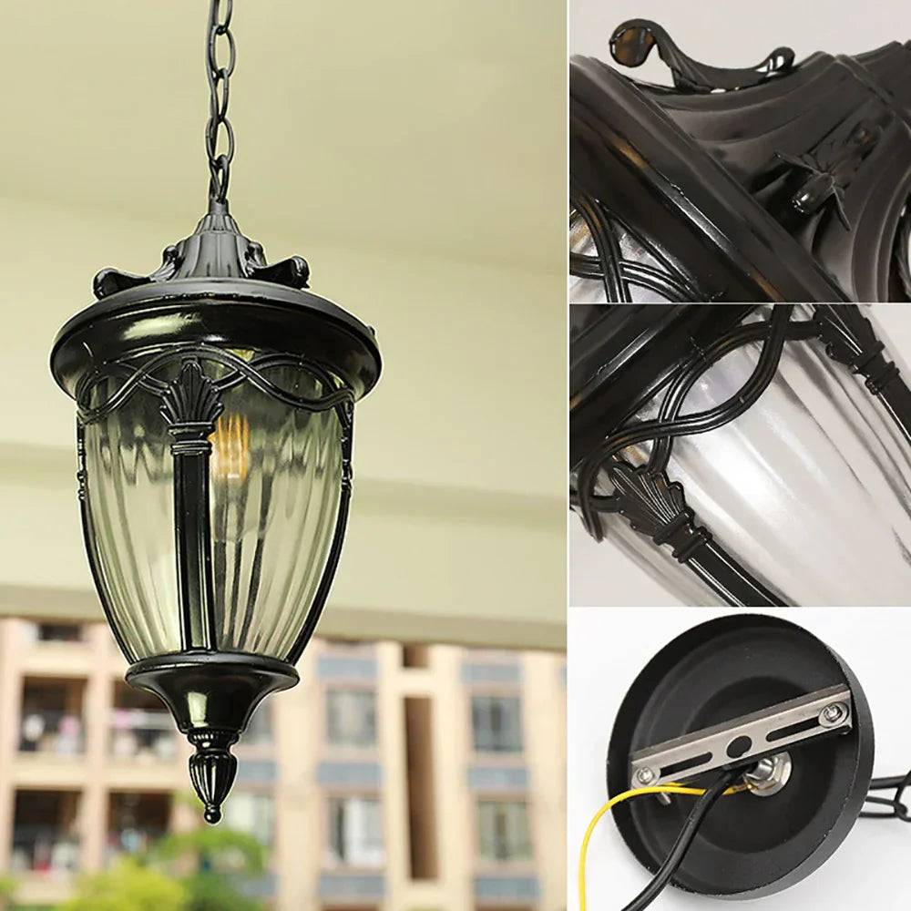 VintageGlow – hängende Laterne mit Klarglasschirm