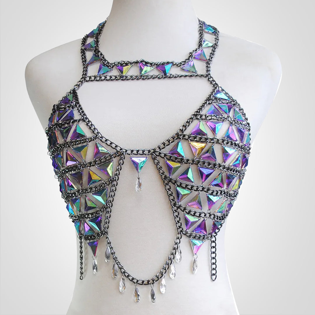 PartyGem | Neckholder-Top mit Diamanten