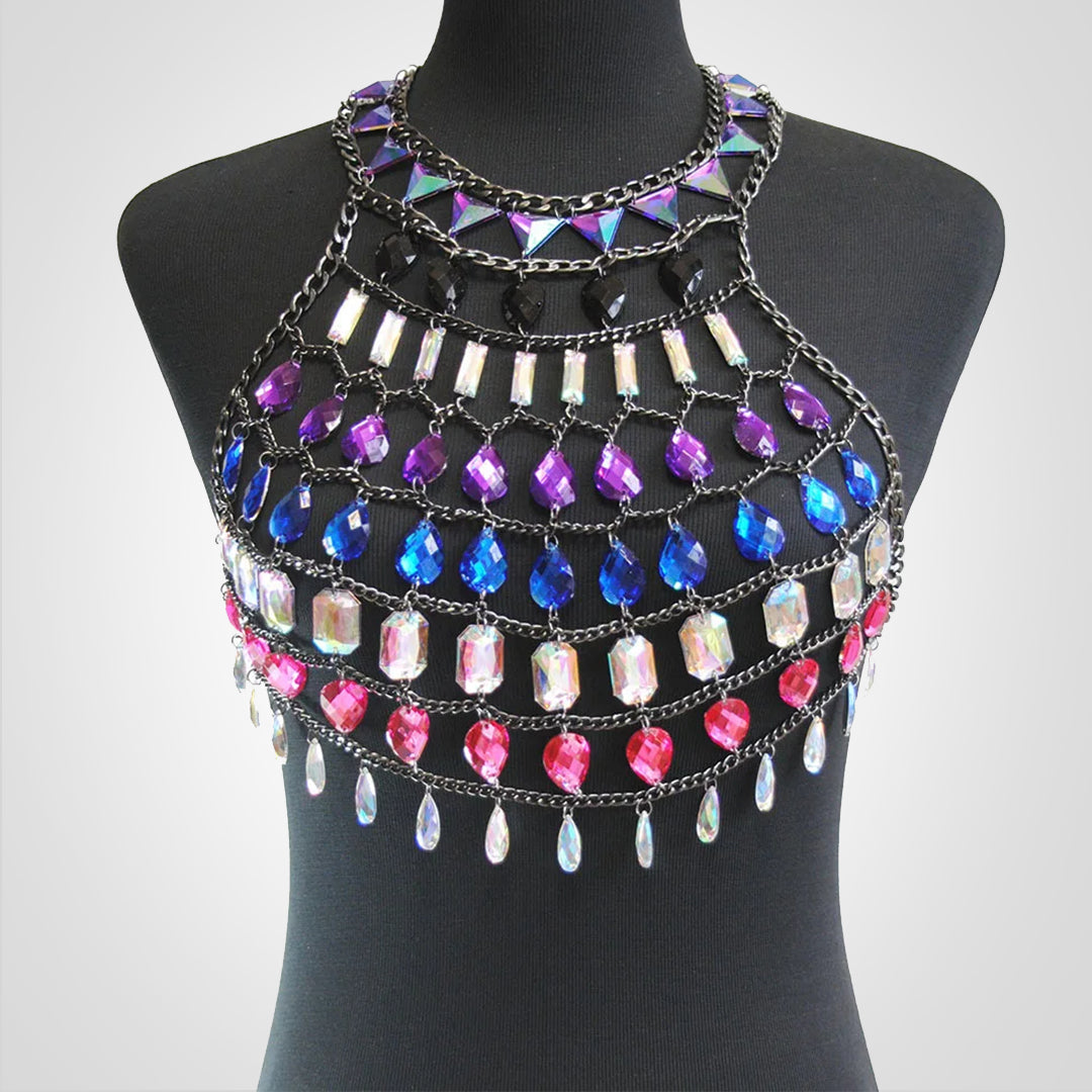 PartyGem | Neckholder-Top mit Diamanten