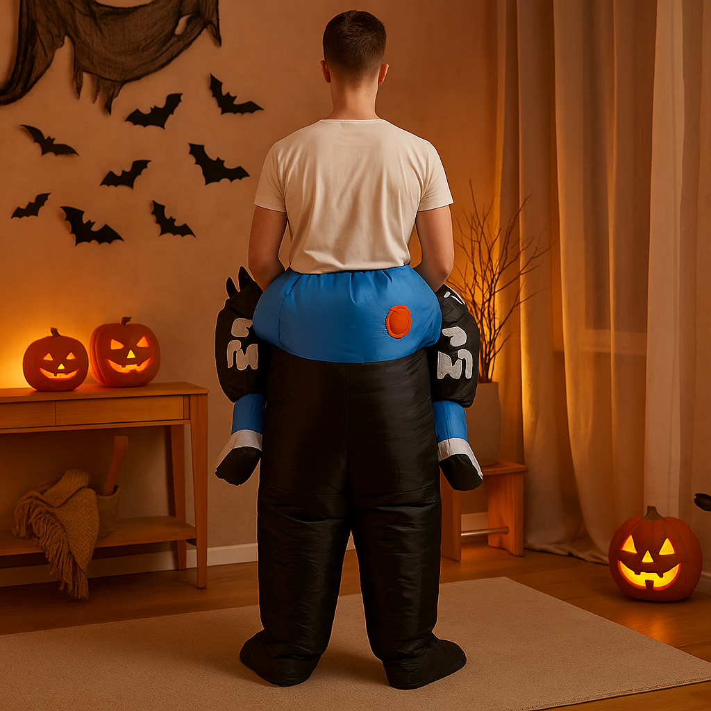 PhantomX | Aufblasbares Skelettkostüm für Halloweenpartys