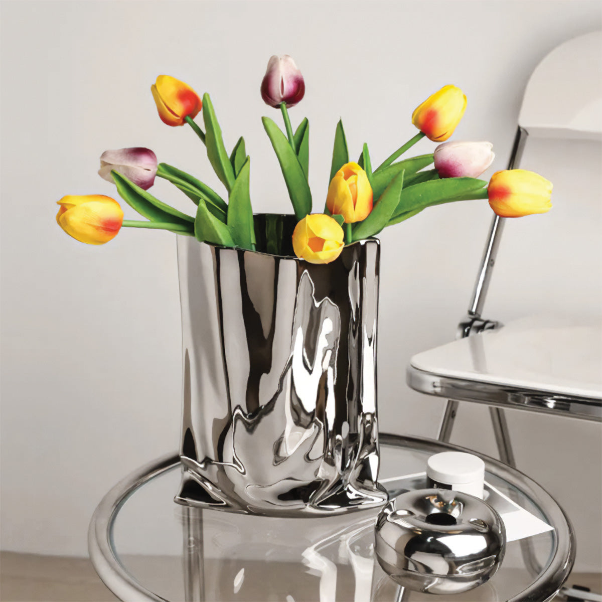 CurvaVase Moderne Skulpturale Vase – Stilvolles Geschwungenes Design für Elegante Einrichtung