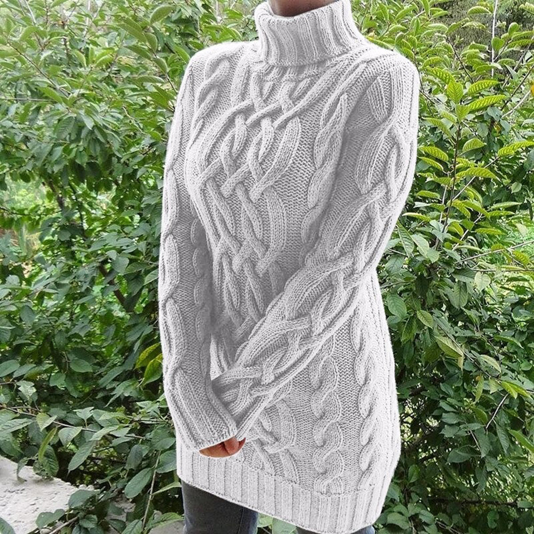 Lucia - Kabelstrick-Rollkragensweater