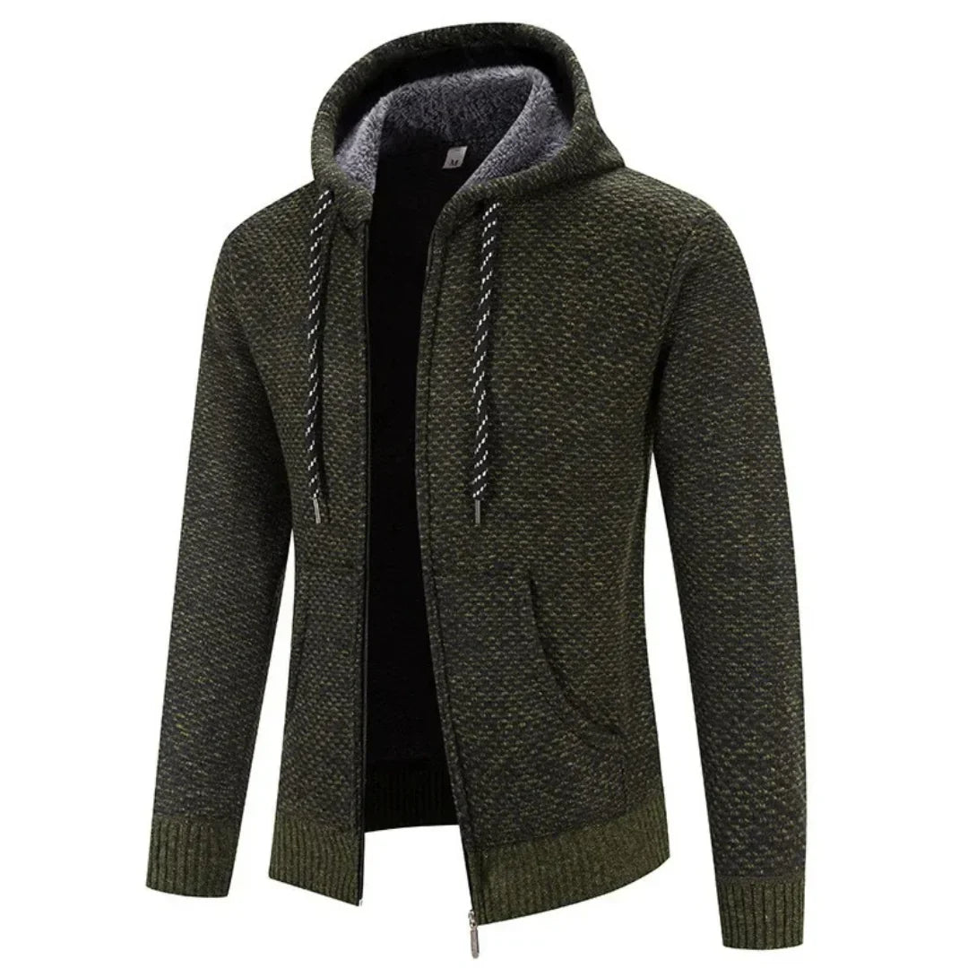 Matheo - Warme Langarmjacke mit Kapuze und Taschen