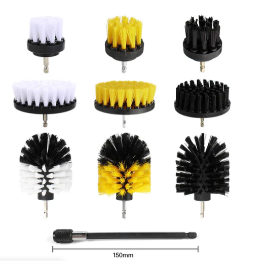 CleanForce - Set mit 3 elektrischen Schrubberbürsten