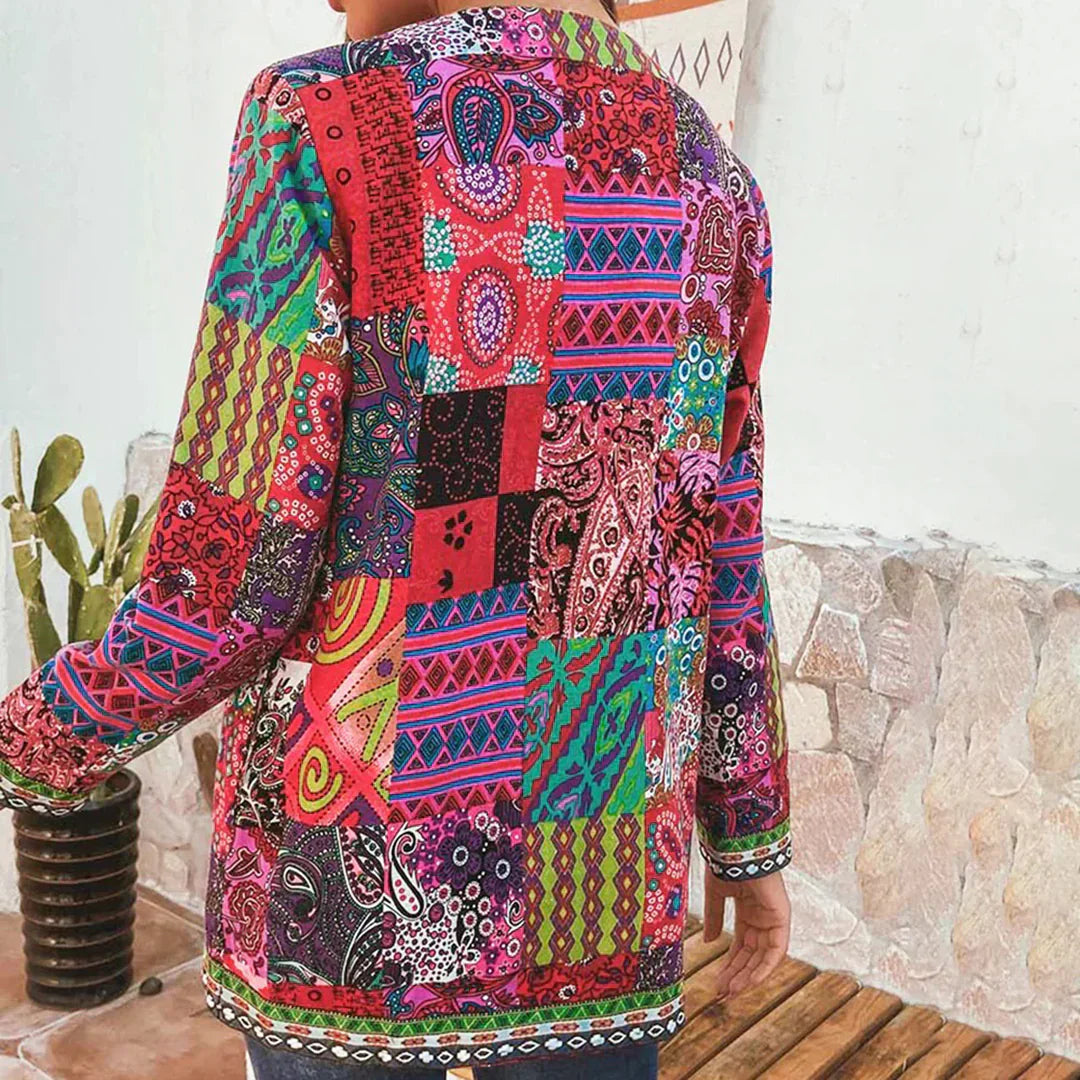 Alma – Klassische Strickjacke mit Rundhalsausschnitt und Offener Vorderseite