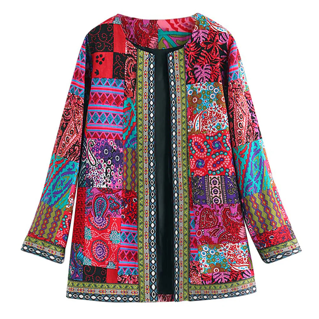 Alma – Klassische Strickjacke mit Rundhalsausschnitt und Offener Vorderseite